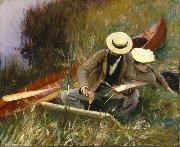John Singer Sargent An Out of Doors Study painting